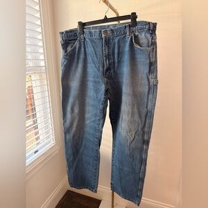 Dickies Men’s Relaxed Fit Carpenter Jeans 40x32 Blue Denim Work Pants